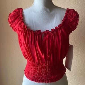 Bettie Page - Red Crop Top - Size 12